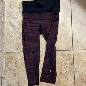 Lululemon black and red leggings